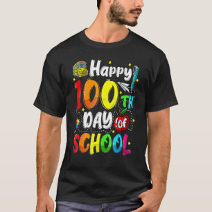 Camiseta 100° Día Niños Estudiantes Felices 100 Días De Esc