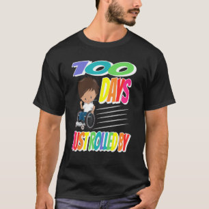 Camiseta 100 días acaba de pasar - niño en silla de ruedas