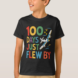 Camiseta 100 Días Acabo De Volar En Avión Por El 100 Día De