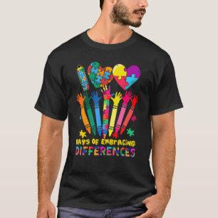 Camiseta 100 Días Aceptando Diferencias Conciencia sobre el