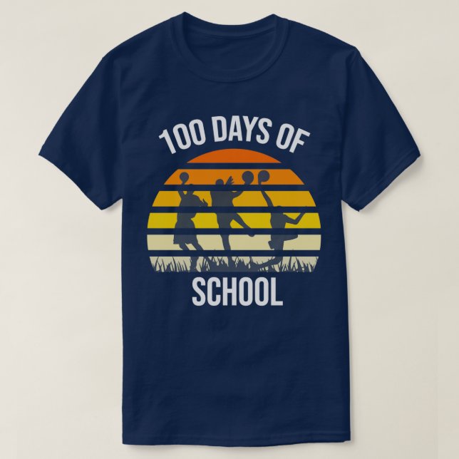 Camiseta 100 días Chicas de baloncesto infantil 100 días O (Diseño del anverso)