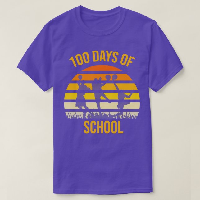 Camiseta 100 días Chicas de baloncesto infantil 100 días O (Diseño del anverso)