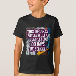Camiseta 100 días Chicas de ropa divertida y campeón; estud