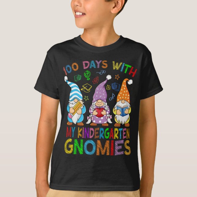 Camiseta 100 Días Con Mi Enseñanza Virtual Gnomes (Anverso)