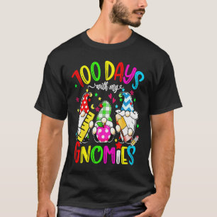Camiseta 100 días con mis genomas chillin Gnomes profesora 