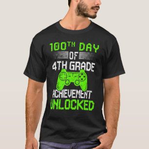 Camiseta 100 días de 4º grado jugador 100º día de escuela 4