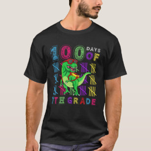 Camiseta 100 Días De 7º Grado Dino 100 Días Chica Sev
