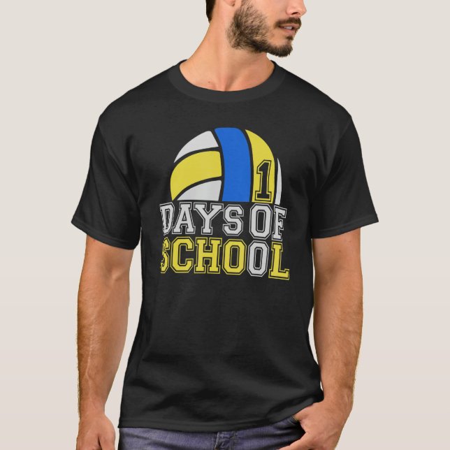 Camiseta 100 días de alegría para el profesor de voleibol e (Anverso)
