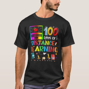 Camiseta 100 Días De Aprendizaje A Distancia 100º Día De En