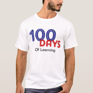 CAMISETA 100 DÍAS DE APRENDIZAJE DE LA PLANTILLA DE CAMISET