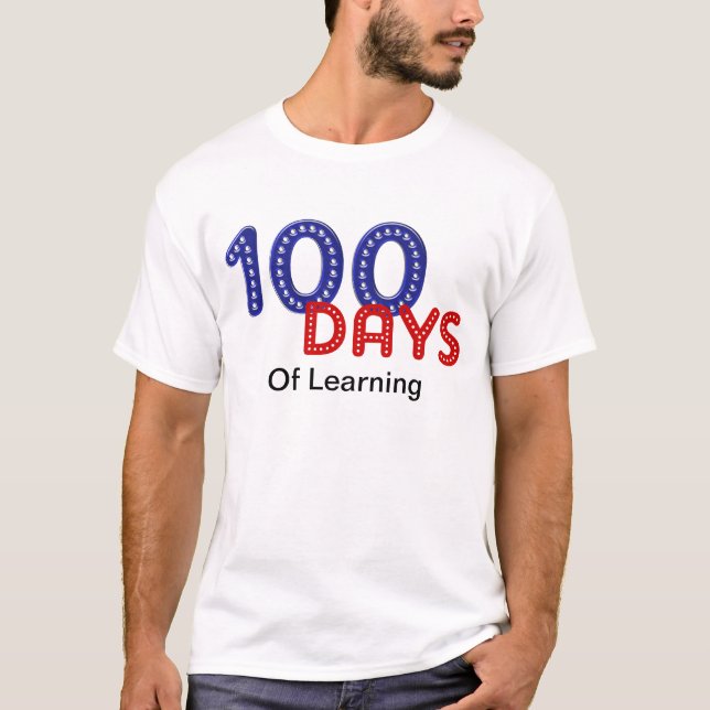 CAMISETA 100 DÍAS DE APRENDIZAJE DE LA PLANTILLA DE CAMISET (Anverso)