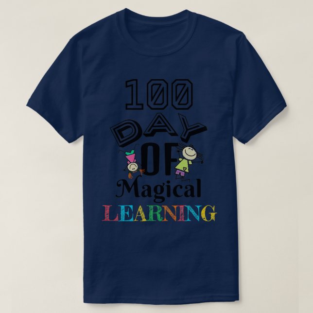 Camiseta 100 días de aprendizaje mágico (Diseño del anverso)