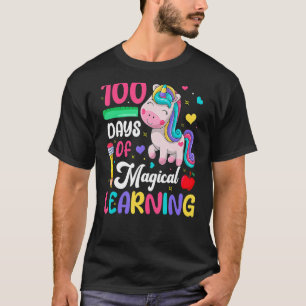 Camiseta 100 Días De Aprendizaje Mágico 100º Día De La Escu