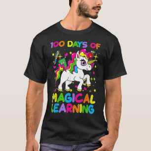 Camiseta 100 Días De Aprendizaje Mágico 100º Día De La Escu