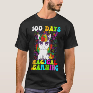 Camiseta 100 Días De Aprendizaje Mágico 100º Día De La Escu
