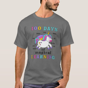 Camiseta 100 Días De Aprendizaje Mágico 100º Día De La Escu