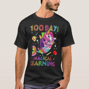 Camiseta 100 Días De Aprendizaje Mágico 100 Días De Escuela