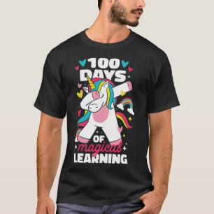 Camiseta 100 días de aprendizaje mágico 100 días de escuela