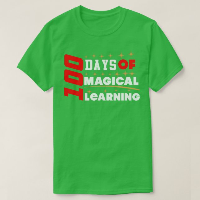 Camiseta 100 días de aprendizaje mágico 5 (Diseño del anverso)