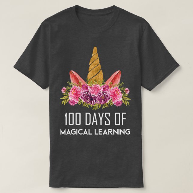 Camiseta 100 días de aprendizaje mágico 8 (Diseño del anverso)