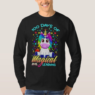 Camiseta 100 días de aprendizaje mágico de Unicornio Feliz 
