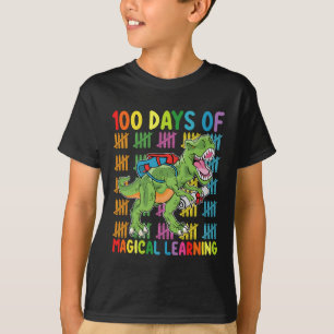 Camiseta 100 Días De Aprendizaje Mágico En La Escuela Rex D
