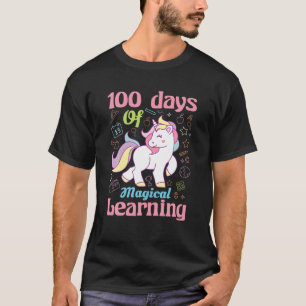 Camiseta 100 Días De Aprendizaje Mágico Escuela Unicornio T
