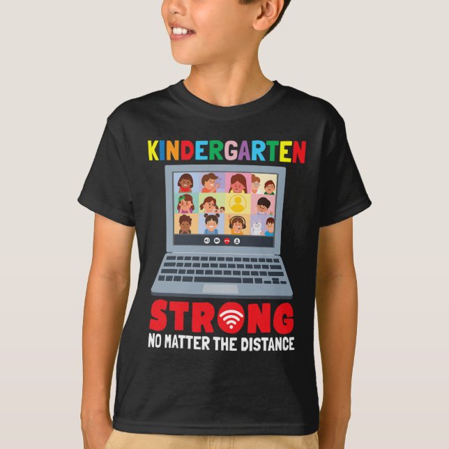Camiseta 100 días de aprendizaje virtual en guardería (Anverso)