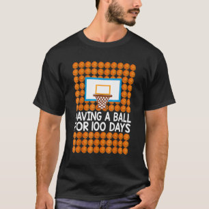 Camiseta 100 días de baile de básquetbol escolar regalo de