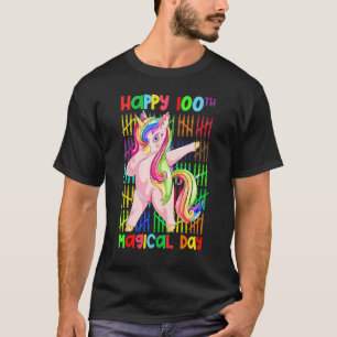 Camiseta 100 días de baile unicornio feliz 100º día mágico 
