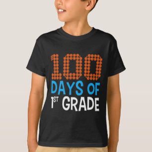 Camiseta 100 días de baloncesto de primer grado Deporte 100