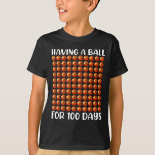 Camiseta 100 días de básquetbol escolar 100 días