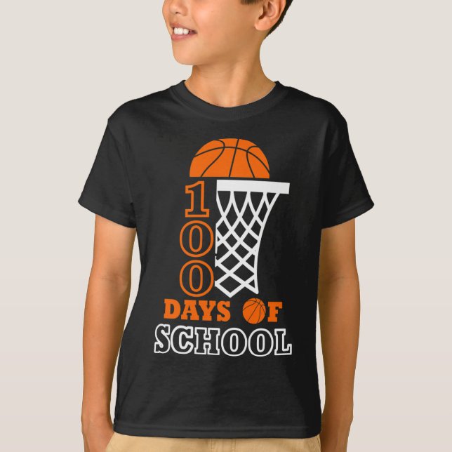 Camiseta 100 Días de Básquetbol Escolar 100 días de sc (Anverso)