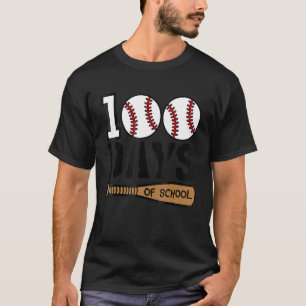 Camiseta 100 Días De Béisbol Escolar 100º Día De La Escuela