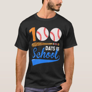 Camiseta 100 días de béisbol escolar 100 días