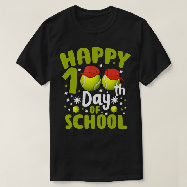 Camiseta 100 Días De Bonito Escolar Maestra De Tenis Inteli (Diseño del anverso)