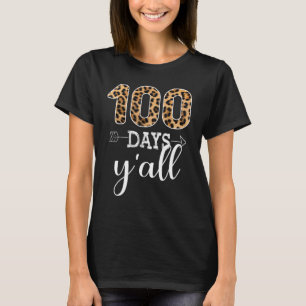 Camiseta 100 Días De Búfalo De Leopardo Estudiantil
