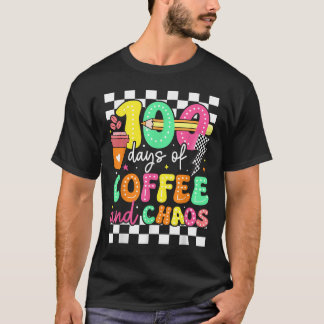 Camiseta 100 Días De Café Y Campeón; Catedrático De Caos Re