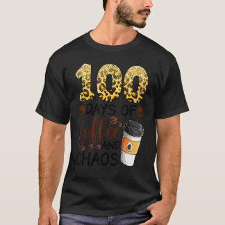 Camiseta 100 Días De Café Y Caos 100º Día De Escuela F