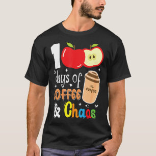 Camiseta 100 días de café y caos 100 días de clases