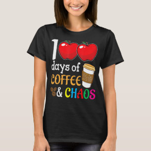 Camiseta 100 días de café y caos 100 días de clases