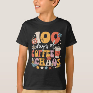 Camiseta 100 días de café y caos 100 días de escuela