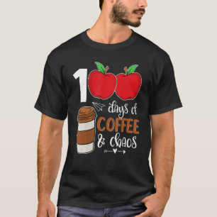 Camiseta 100 días de café y caos - 100 días de escuela