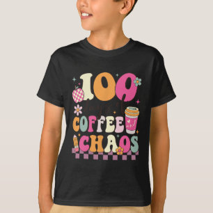 Camiseta 100 Días De Café Y Caos 100 Días De Escuela T