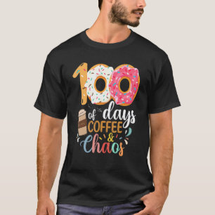 Camiseta 100 Días De Café Y Caos profesora 100º día Sch