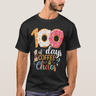 Camiseta 100 días de café y de caos profesor 100 días Sch