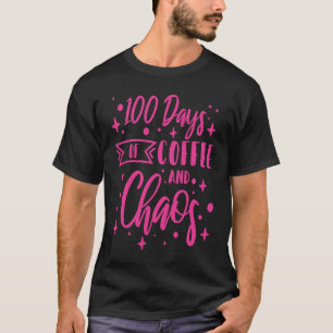 Camiseta 100 días de café y de profesores de escuela de cao