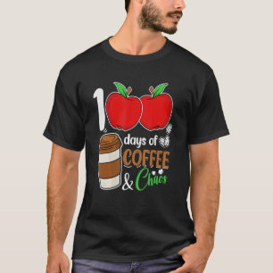 Camiseta 100 Días De Café Y Maestra De Caos 100 Días De