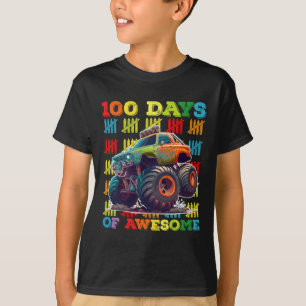 Camiseta 100 Días De Camión Monstruo Impresionante Escuela