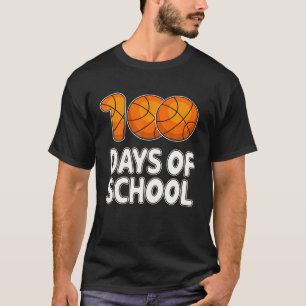 Camiseta 100 Días de Camisas de Baloncesto Escolares